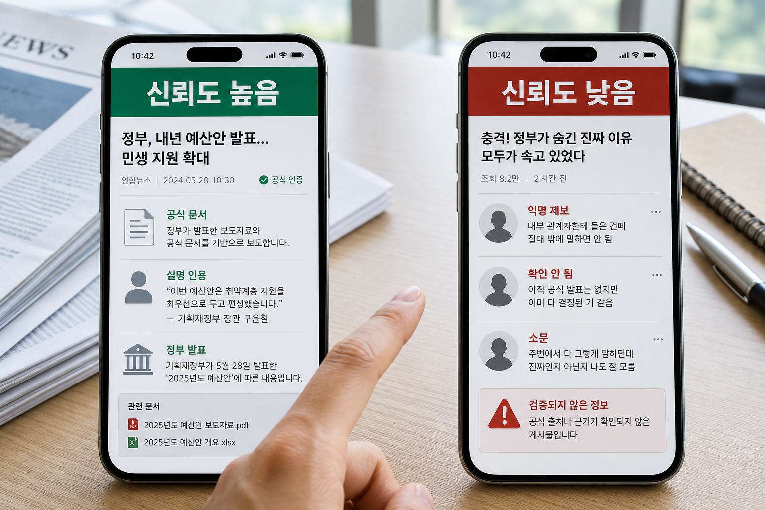 연예 가십 기사 출처 판단 기준