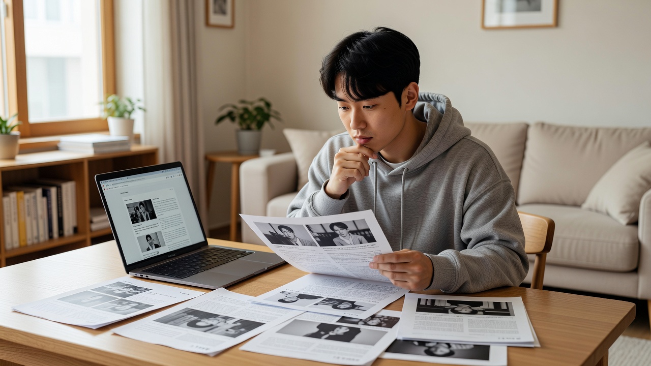 연예 가십 기사 신뢰 출처 기준의 기본 개념을 보여주는 일상 장면