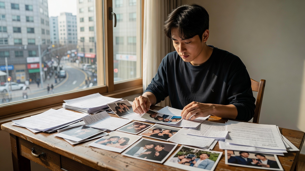 케이팝 열애설 증거 신뢰도 목차를 시각화한 실사 이미지