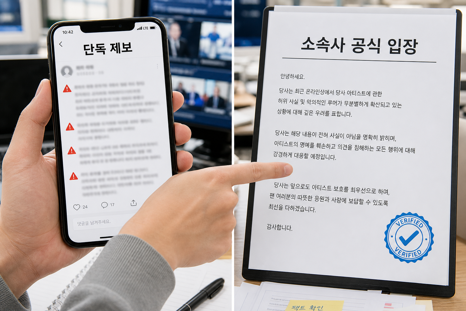 연예 가십 기사에서 신뢰할 수 있는 출처 판단 기준